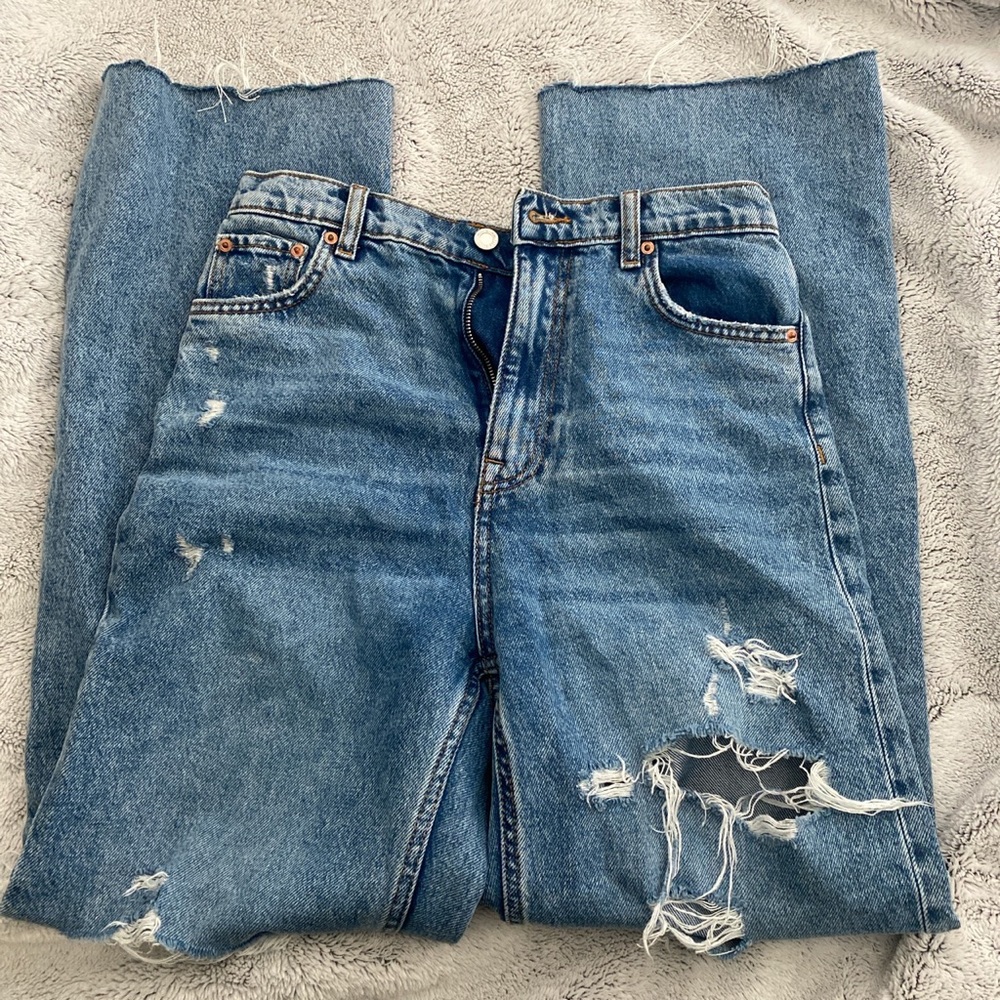 Zara Highwaisted Wide Leg Jeans